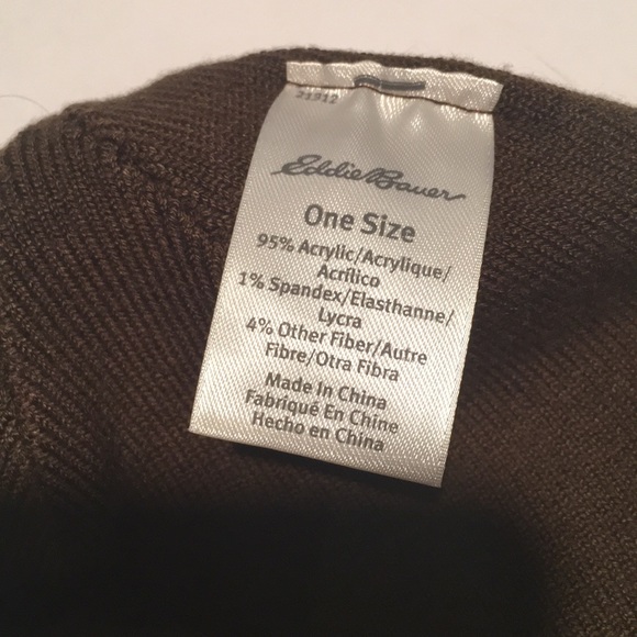 EDDIE BAUER reversible brown bear beanie - Picture 5 of 7
